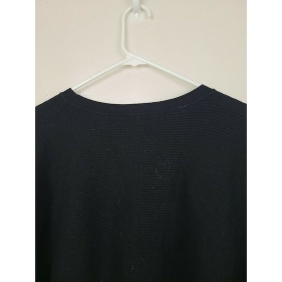 Carmen Marc Valvo Black Dolman Zipper Long Sleeve Pullover Womens Sweater Small - Picture 5 of 9